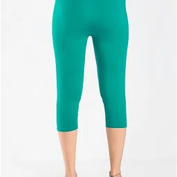 rocksy 3/4th Capri leggings Women Dark Green Capri-picture-28