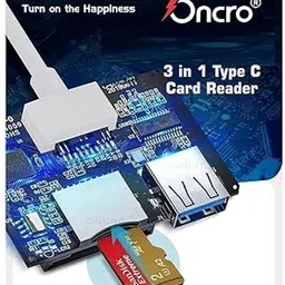 ONCRO 3 in 1 Type C to USB Card Reader SD Micro TF 3.0 Adaptor Android camera laptop Card Reader image 4