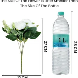 satyam kraft 1 Pc Artificial Rose Peony Flower Bunch for Home Decor Clear Peony Artificial Flower image 3