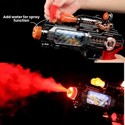 toybot Smoke Effect Spray Toy Gun with Shooting Sound, Recoil & Moving Light Image Slingshots image 3