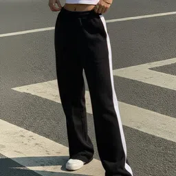 dockstreet Women Solid Black Track Pants-picture-21