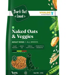 bark out loud Naked Oats and Veggies - Vegetarian Medium & Large Breed , 2 kg Dry Adult Dog Food image 1