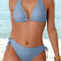 dream of style Bathing suit Striped Women Bikini Dark Blue Swimsuit-picture-27