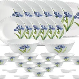 Pack of 33 Opalware Diva Classique Collection Royal Iris Dinner Set-image-97