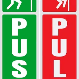 kcg 21 cm Self Adhesive Push and Pull Sign Stickers - Set of 1 Push & 1 Pull Self Adhesive Sticker-picture-15