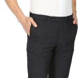 arrow Men Regular Fit Grey Viscose Rayon Trousers image 4