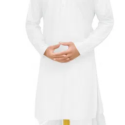 stylevault Men Cotton Blend Kurta Dhoti Set-picture-12