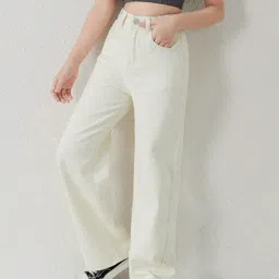 polon Women Regular Mid Rise White Jeans image 2