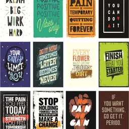 creaatif 13 Combo Pack of 12 HD Motivational Wall Posters and Inspirational Quotes for Office and Home Paper Print-picture-26