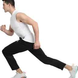 shrey Men Solid Black Track Pants image 4