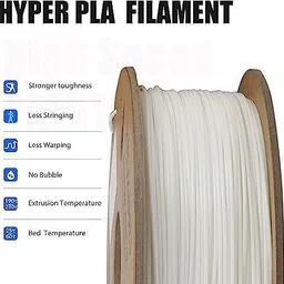 wol3d Creality PLA Filament White Hyper PLA High Speed 3D Printer Filament Nozzle Cleaning Kit image 3