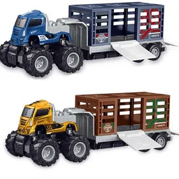 duwol Lion Die Cast Truck Transportation Toy Big Size Friction Powered Toy for Kids-picture-29
