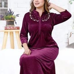 bombshell Pack of 2 Women Nighty with Robe-picture-10