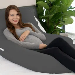 wild mint ultra soft j shaped Microfibre Solid Pregnancy Pillow Pack of 1 image 4