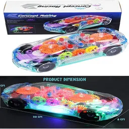 ktrs Transparent Concept Super Car Toy for Kids with 360 Degree Rotation image 3