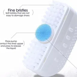 WARRIO 2 in 1 Shoe Cleaning Kit with Brush Foam Cleaner for White Sneakers/Sports Shoes Canvas, Leather, Patent Leather, Synthetic Leather Shoe Cleaner image 3