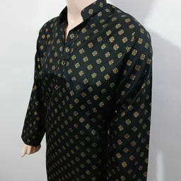 cosmos international Men Cotton Blend Kurta Pyjama Set image 2
