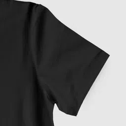 corga apparel Men Printed Round Neck Pure Cotton Black T-Shirt image 3