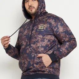 austivo Men Full Sleeve Printed Hooded Sweatshirt image 3