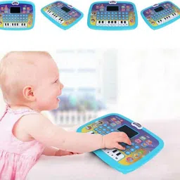 mega shine Educational Computer Piano Display Led Screen, With Music And Buttons , Educational Toy Laptop Learner With Screen For Kids Baby'S Boys And Girls (Multicolor) image 3