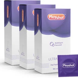 playshot Ultra Thin Bubblegum Flavoured Condoms for Men – Feel Fresh Touch Condom-picture-32