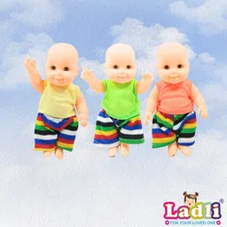 ladli Toy,The Best Gifts for Girls and Boys Rotatable Legs Arms 16 cm Pack of 3 image 2