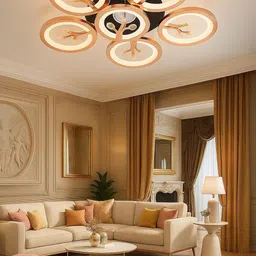 kinis Circular Ring Design with Crystals | Ceiling Light for Living Room Ceiling Light Ceiling Lamp image 4