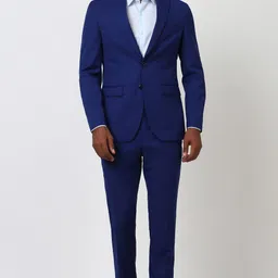 peter england Men Two Piece Suit Textured Suit-picture-27