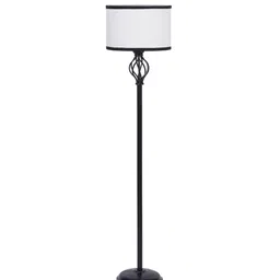 new era Basic Iron Floor Lamp with Cotton Shade (Black & Multicolor) image 5