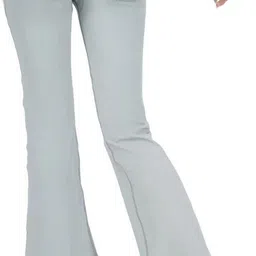 blueficus Women Solid Grey Track Pants image 2