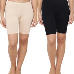 leading lady Pack of 2 panty Women Boy Short Black, Beige Panty-picture-33