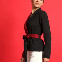 tandul Women Colorblock Single Breasted Casual Blazer image 4