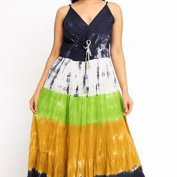 handmadecraft Women Gown Multicolor Maxi/Full Length Dress-picture-40