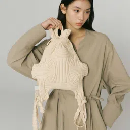 hicober 1pc Handmade Crochet Bag for Women, Hand-Crochet Spacious Tote Backpack image 4