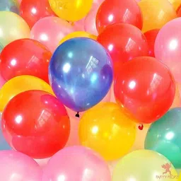 mosclue Solid Hd/Mettalic 100 Multicolour balloons For Kids/Adult/Party/Birthday Decorations Balloon image 2