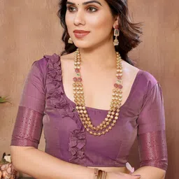 soor panchi Self Design Banarasi Cotton Blend Saree image 5