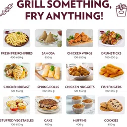 borosil BestDigi Top Load Large Capacity, 8 pre-set menus,8 in 1 functionality Air Fryer image 5