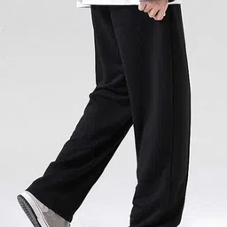 parwati creation Men Loose Fit Black Linen Blend Trousers image 4