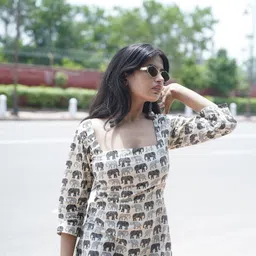 rajam Women Printed Pure Cotton Straight Kurta image 2