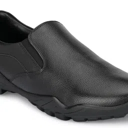 Black Leather Slip-On Formal Shoes Slip On For Men-image-32