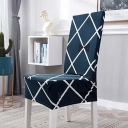 shringoori creations Polycotton Geometric 1 Seater Chair Cover image 2