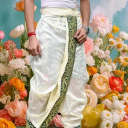 GOURI COLLECTIONS Ready To Wear Pant System MARWADI EMBROIDERED Embellished Men Dhoti image 3