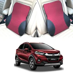 oshotto Black, Red Fabric, Leatherite Car Pillow Cushion for Honda-picture-17