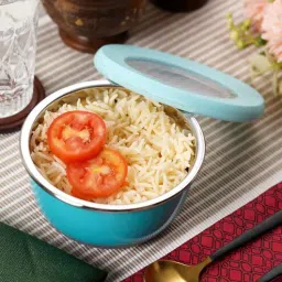 ceradeco 400 ml Blue Stainless Steel Lunch Box-picture-33