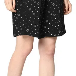 mack jonney Printed Women Black Regular Shorts image 3