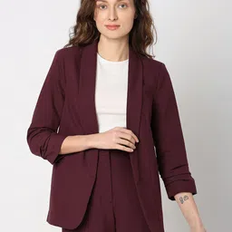 vero moda Women Solid Single Breasted Formal Blazer image 4