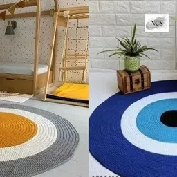 siya textiles 60 cm X 60 Jute Carpet-picture-37