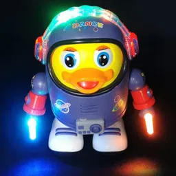 amaflip Plastic Dancing Singing Duck Toys with Led Light for Kid Funny Animal Space Duck image 4