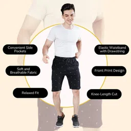 wild camo Pack of 2 Printed Men Black, Dark Blue Regular Shorts image 5