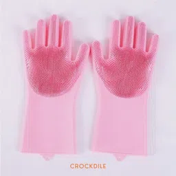 vidhisha electronic Grooming Gloves with High-Density Silicone Tips Wet and Dry Glove-picture-28